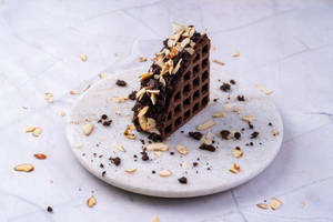 Brownie Bliss With Almonds Waffle