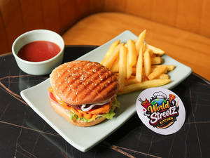 Veg Burger (with Fries)