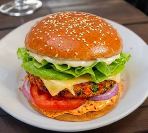 Cheesy veg burger
