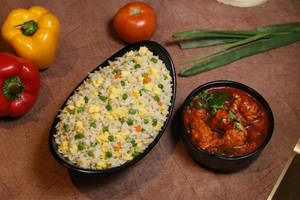 Egg Fried Rice With 2pcs Chilli Chicken