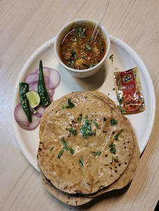 Aloo Matar With 3 Butter Roti