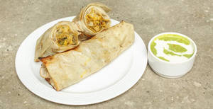 Malai Chaap Rumali Roti Roll