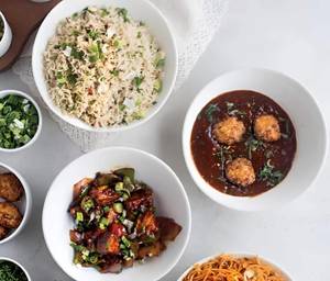 Veg Manchurian With Fried Rice - Noodles
