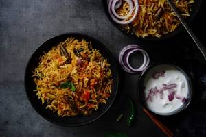 Veg Dum Biryani (served With Raita)
