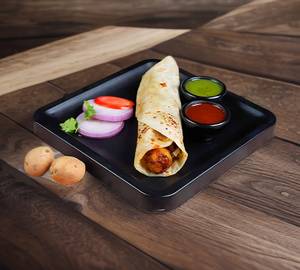 Mushroom Tikka Kathi Roll