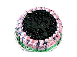 Eggless blueberry cake