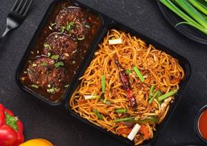 Veg Noodles + Gobi Manchurain