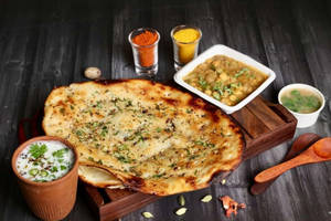 Amritsari Kulcha Meal + Tadka Chach