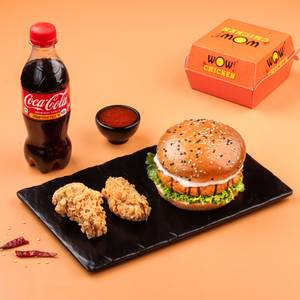 1pc Peri Peri Chicken Grilled Burger + 2pc Fried Wings  + 1 Coke 250ML