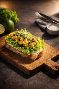 Chimichurri Avo & Charred Corn Toast
