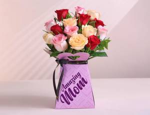 Timeless Mix Roses In Amazing Mom Box