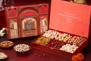 Maladvipa Wooden Dry Fruits Box 600 Gms