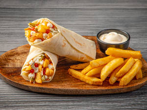 Coleslaw And Potato Wrap