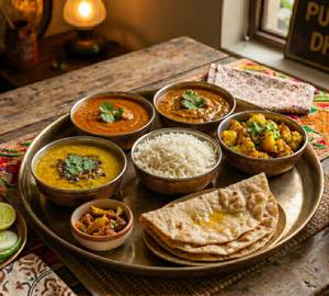 Regular Thali With Buttermilk