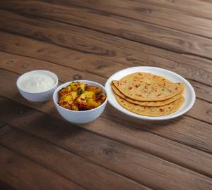 Aloo Jeera With 2 Ajwain Paratha