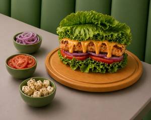 Harissa Paneer Burger (Lettuce Wrap)