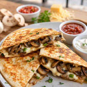 Mushroom Cheese Quesadillas