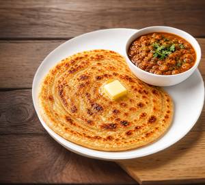 Paratha  with  sabji of the day