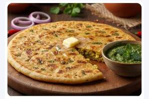 2 Aloo Paratha With Amul Butter ,  Pickle