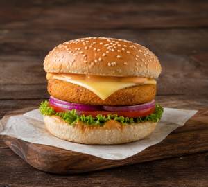 Aloo Tikki Cheese Burger