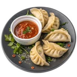 Veg steamed momos (5 pcs)