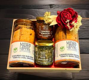 Vegan Savory Small Wooden Hamper