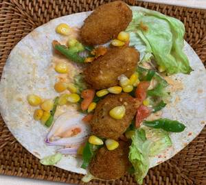 Veg cutlet wrap