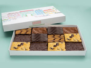 Assorted Eggless Brownies Box - (12 Pcs)