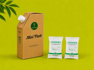 Mini Chai Flask & 2 Packets Of Cookies