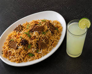 Beef Biriyani Hallf And 330 Ml Soft Drink