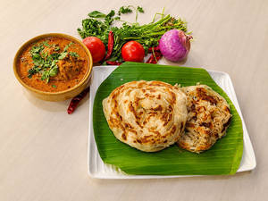 PAROTTA 2pcs WITH MUTTON THANI KOZHAMBHU