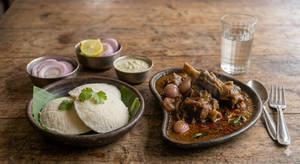 Mutton Chaps + Idli (4pc)