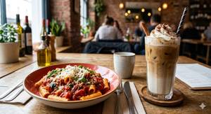 Red Sauce Pasta+Cold Coffee
                                                                  