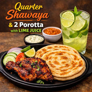 Quarter Shawaya And 2porotta With Lime Juice