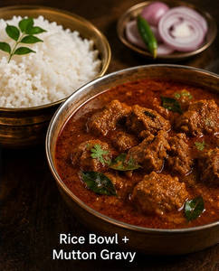 Rice Bowl + Mutton Gravy,