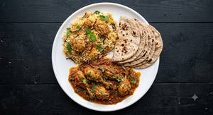 Chicken Masala + 5 Tandoori Roti + Chicken Biryani