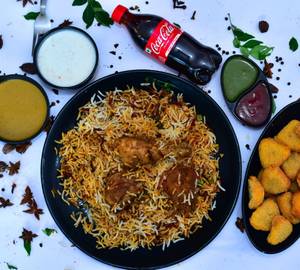 Dum Chicken Biryani + Chicken Nuggets( 10Pcs) + 250 Ml Coke
