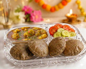 Vrat Kuttu Poori Thali (regular - 3 In 1)