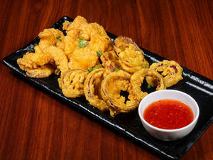 Golden Fried Prawns