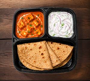 3 Chapathi + Paneer Butter Masala + Onion Raita