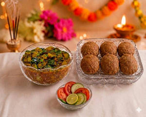 Vrat Kuttu Poori Combo - Kaddu Sabji + Kuttu Poori + Salad