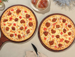 Pack of 2 BIG Pizzas - Tikka Chicken