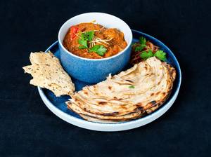 Kadai Murgh With Methi Lachha Paratha