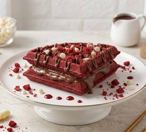 Red Velvet Cheese Choco Waffle
