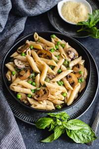 Mushroom penne pasta
