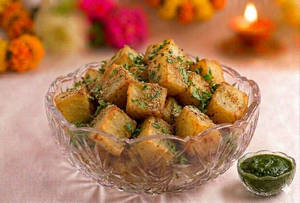 Crispy Fried Aloo Chat (vrat)