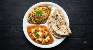 Paneer Butter Masala + 4 Tandoori Roti + Veg Biryani