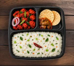 Curd Rice + Chicken 65 + Pickle + Pappad