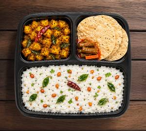 Curd Rice + Potato Fry + Pickle + Pappad