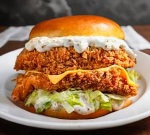 Double decker crispy burger